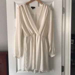 Cream Sheer Short Dress